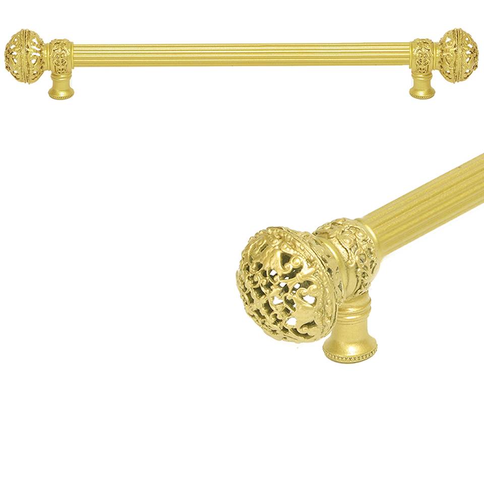 Carpe Diem Hardware - Juliane Grace 18'' O.C. Approx w/ 5/8'' Reeded Center Long Pull Large Finial - Soft Gold