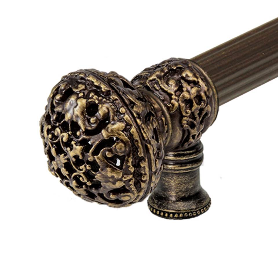 Juliane Grace 18'' O.C. Approx w/ 5/8'' Reeded Center Long Pull Large Finial