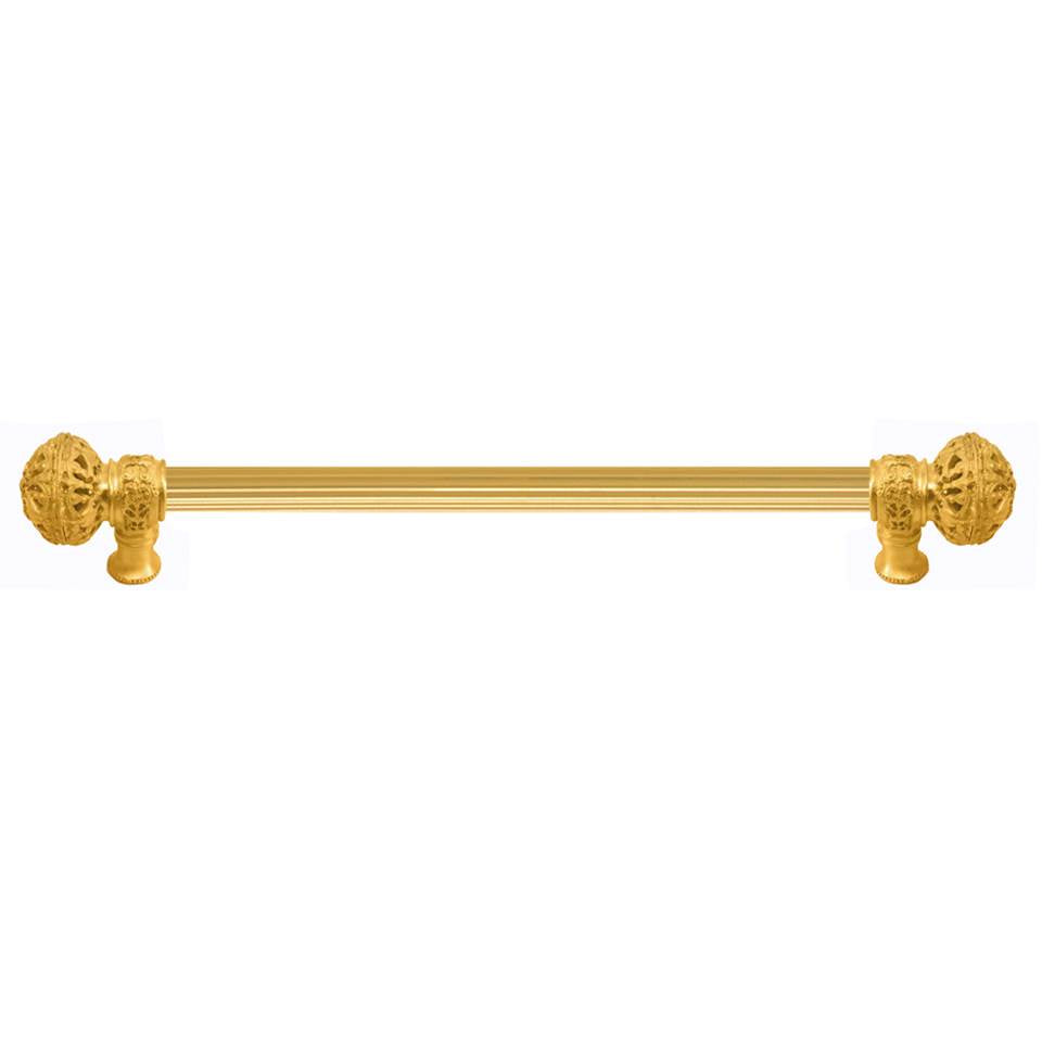 Carpe Diem Hardware - Juliane Grace 22'' O.C. (Approximately) With 5/8'' Reeded Center Long Pull Large Finial In Gilded Mercury. - Gilded Mercury