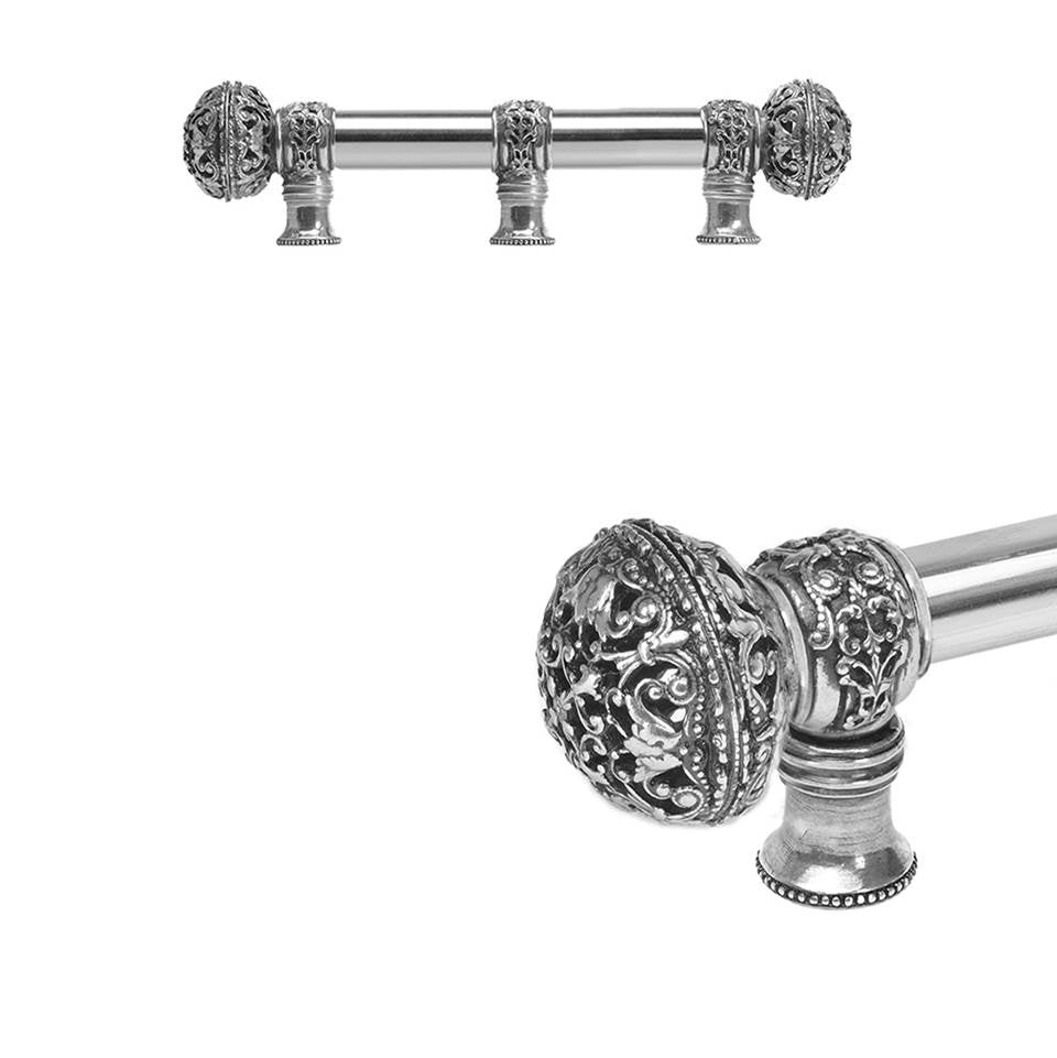 Carpe Diem Hardware - Juliane Grace 6'' O.C. (Approximately) With 5/8'' Smooth Center Long Pull and Center Brace Large Finial In Chalice. - Chalice