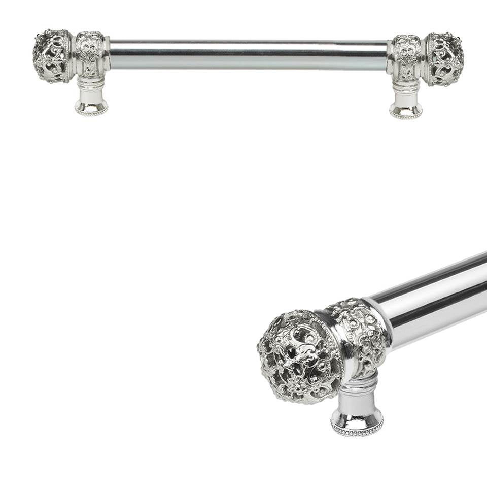 Carpe Diem Hardware - Juliane Grace 9'' O.C. (Approximately) With 5/8'' Smooth Center Long Pull Small Finial In Platinum. - Platinum