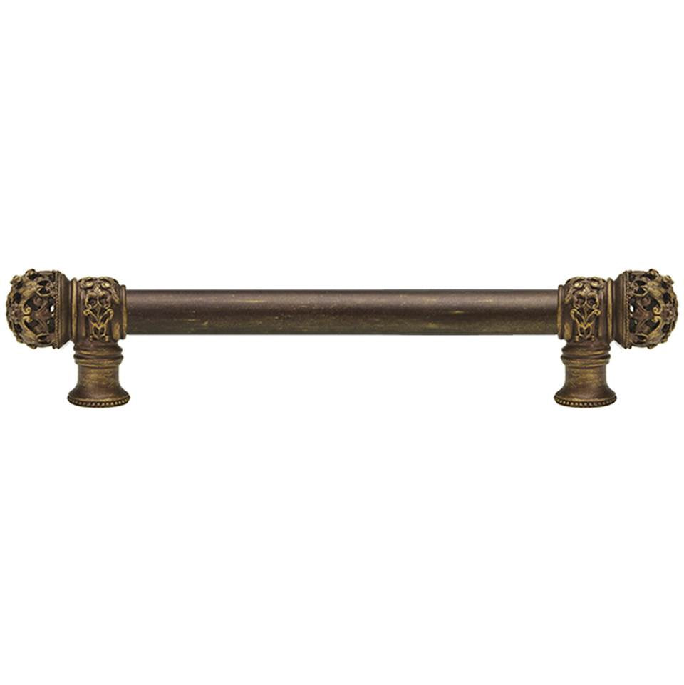 Carpe Diem Hardware - Juliane Grace 9'' O.C. (Approximately) With 5/8'' Smooth Center Long Pull Small Finial In Antique Brass. - Antique Brass