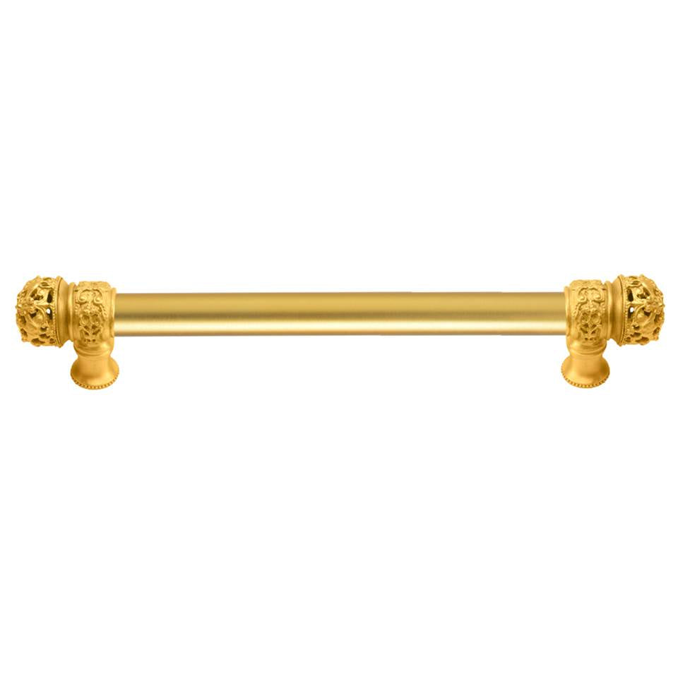 Carpe Diem Hardware - Juliane Grace 9'' O.C. (Approximately) With 5/8'' Smooth Center Long Pull Small Finial In Gilded Mercury. - Gilded Mercury