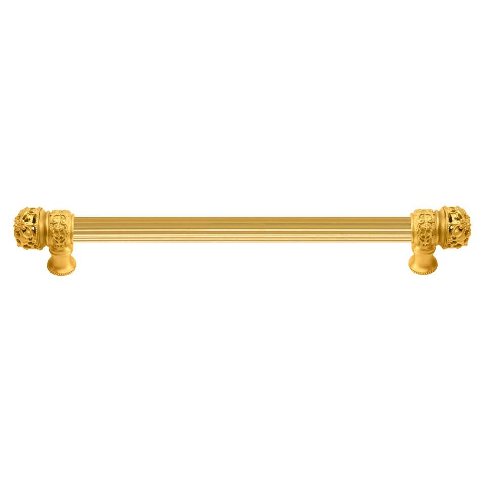 Carpe Diem Hardware - Juliane Grace 12'' O.C. (Approximately) With 5/8'' Reeded Center Long Pull Small Finial In Gilded Mercury. - Gilded Mercury