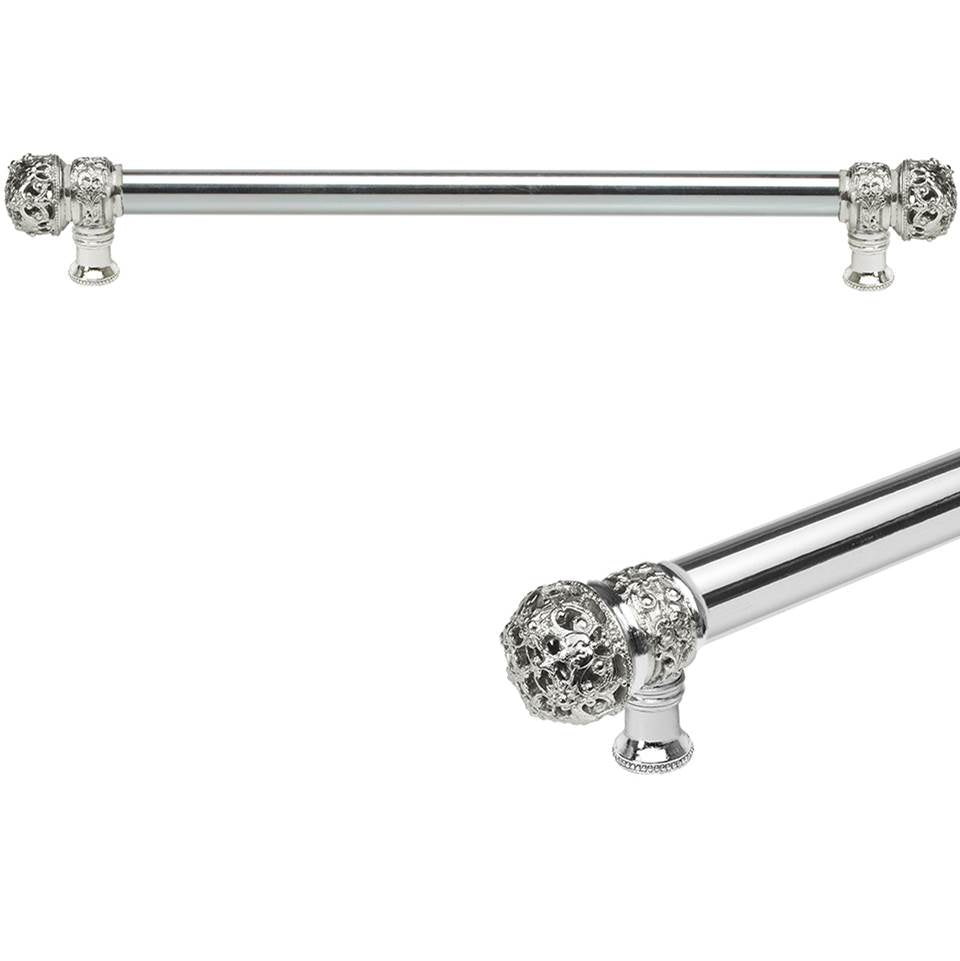 Carpe Diem Hardware - Juliane Grace 22'' O.C. (Approximately) With 5/8'' Smooth Center Long Pull Small Finial In Platinum. - Platinum