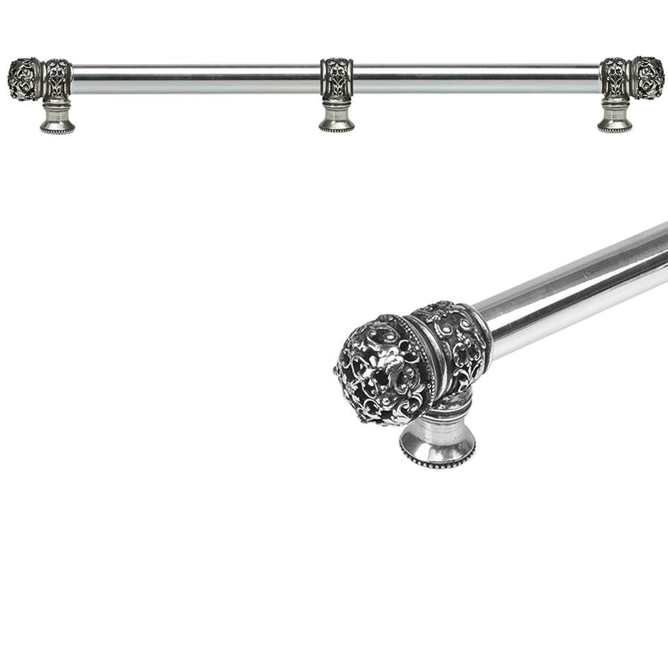 Carpe Diem Hardware - Juliane Grace 22'' O.C. (Approximately) With 5/8'' Smooth Center Long Pull and Center Brace Small Finial In Chalice. - Chalice