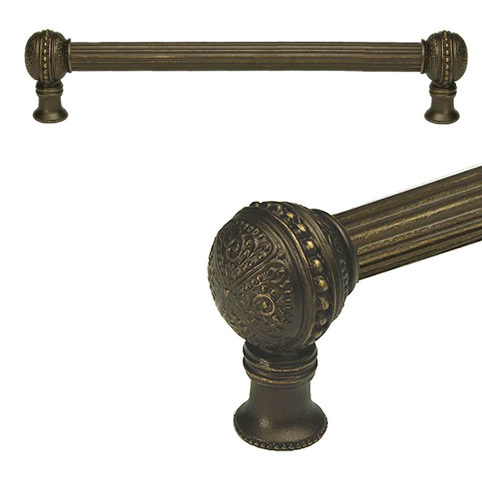 Carpe Diem Hardware - Millennium 12'' O.C. Approx W/ 5/8'' Reeded Center Long Pull - Antique Brass