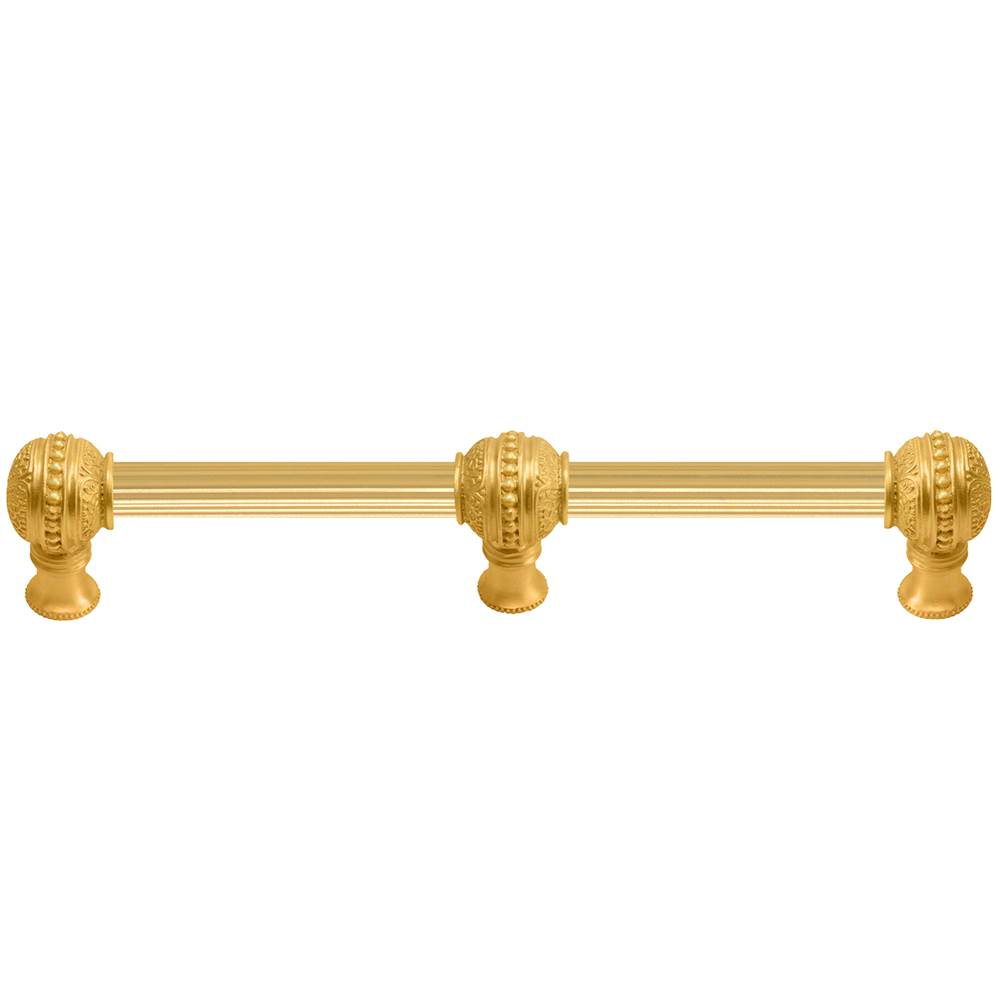 Carpe Diem Hardware - Millennium 12'' O.C. Approx W/ 5/8'' Reeded Center Long Pull W/ Center Brace - Gilded Mercury