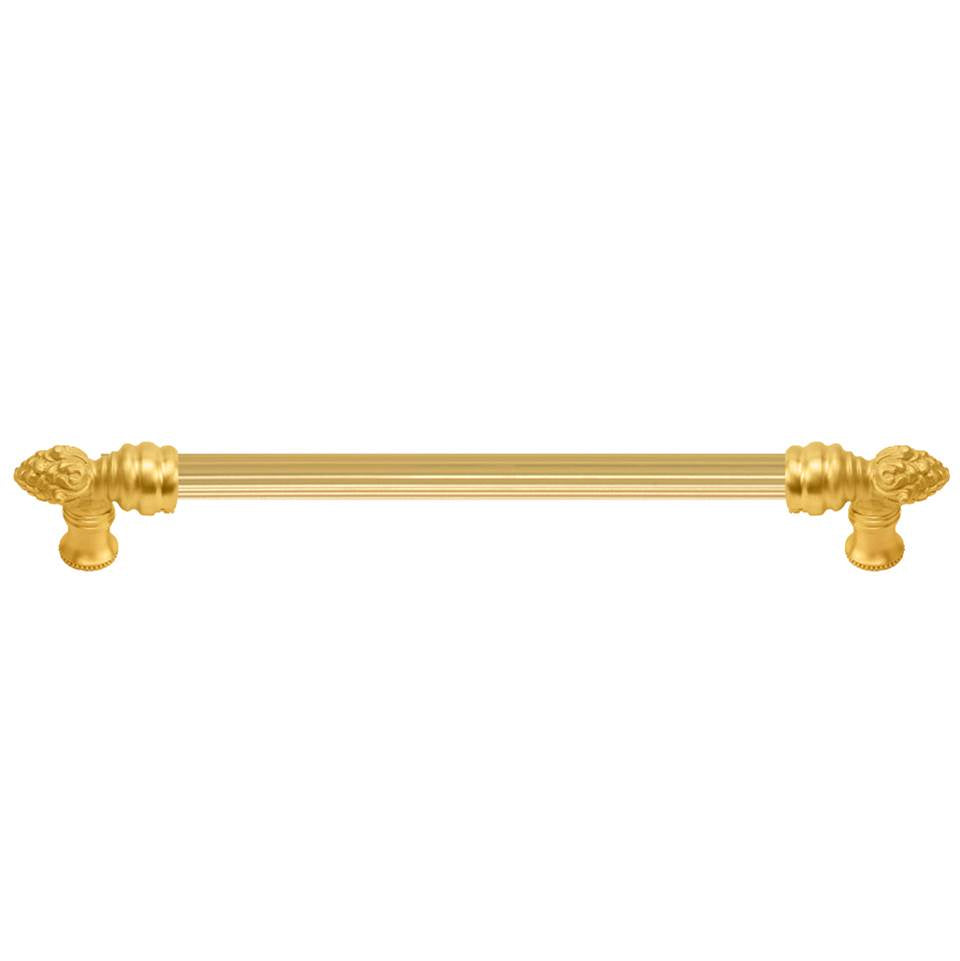 Carpe Diem Hardware - Bienvenue 12'' O.C. Approx w/ 5/8'' Reeded Center Long Pull - Antique Brass