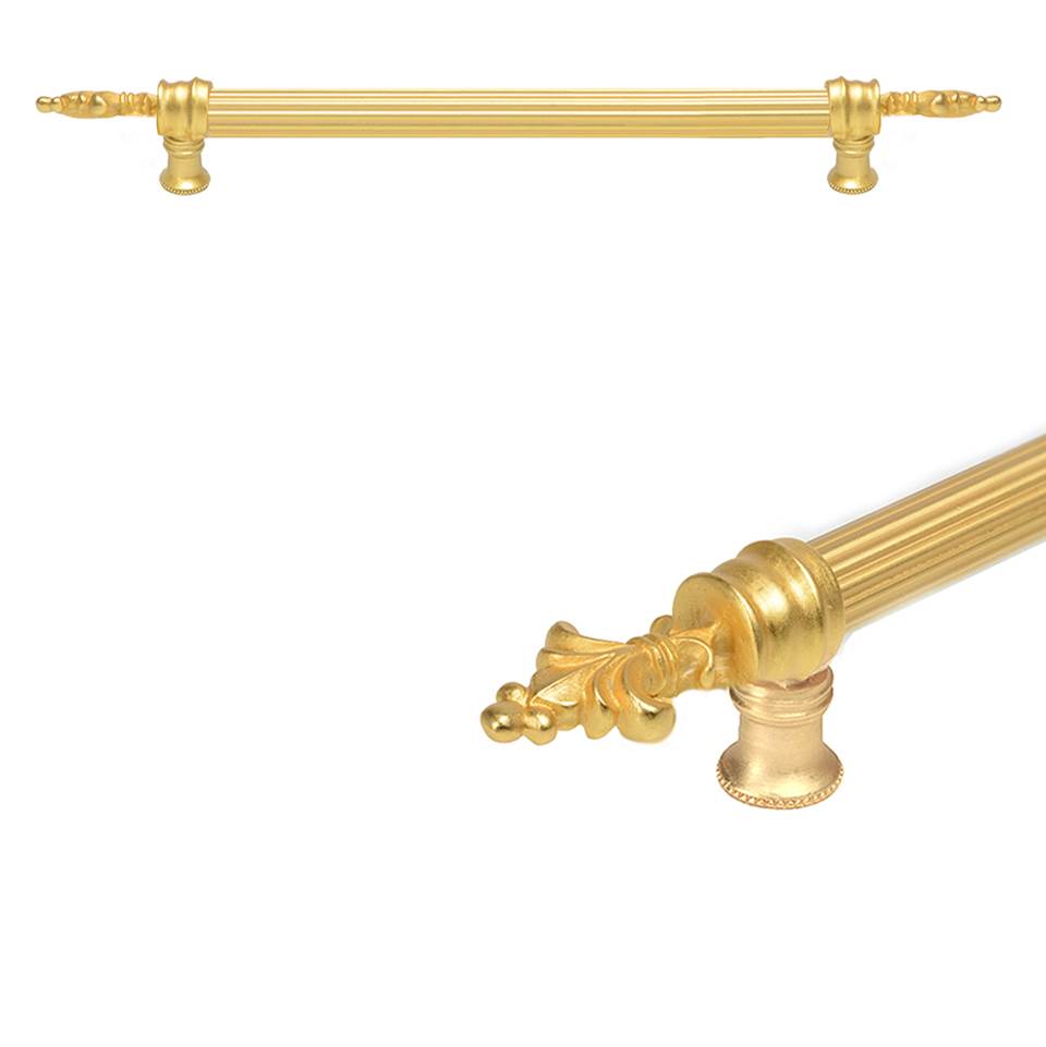 Carpe Diem Hardware - Charlemagne 12'' O.C. Approx W/ 5/8'' Reeded Center Long Pull - Gilded Mercury