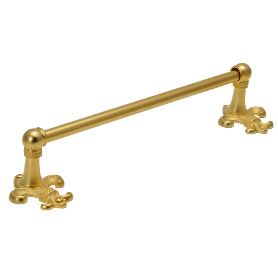 Carpe Diem Hardware - Charlemagne 32'' O.C (Approximately) Towel Bar With 5/8'' Smooth Center - Gilded Mercury