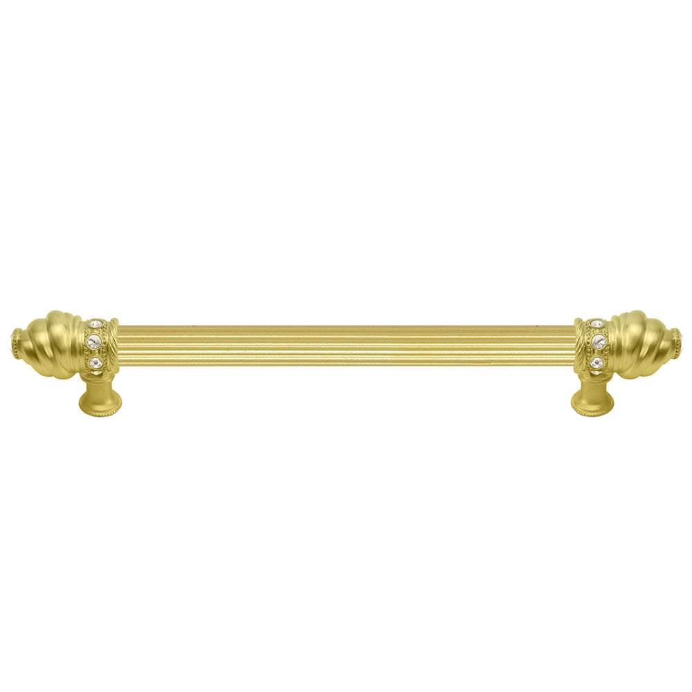 Carpe Diem Hardware - Cache 9'' O.C. Approx w/ 5/8'' Reeded Center Long Pull w/ 16 Rivoli Swarovski Crystals - Chalice