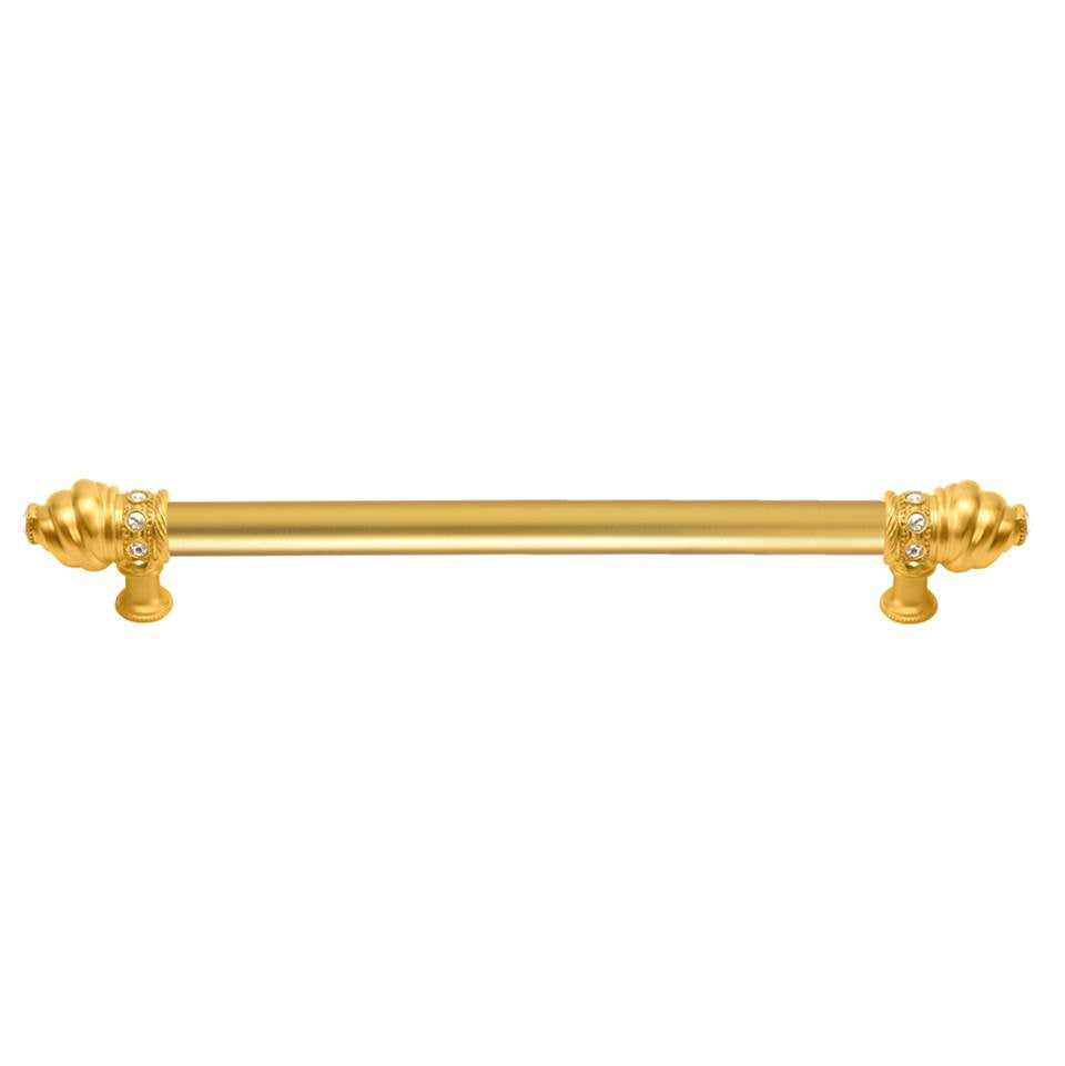 Carpe Diem Hardware - Cache Medium Round Knob w/ Flared Foot w/ Swarovski Crystals - Antique Brass