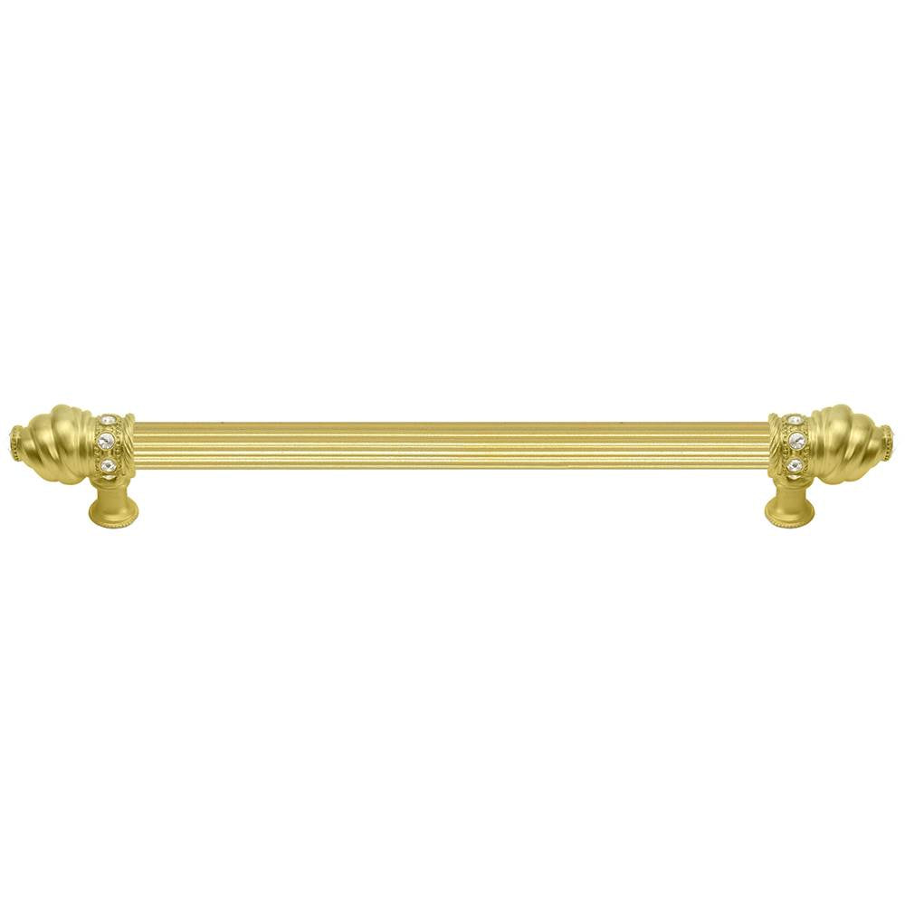 Carpe Diem Hardware - Cache 12'' O.C. Approx w/ 5/8'' Reeded Center Long Pull w/ 16 Rivoli Swarovski Crystals - Chalice