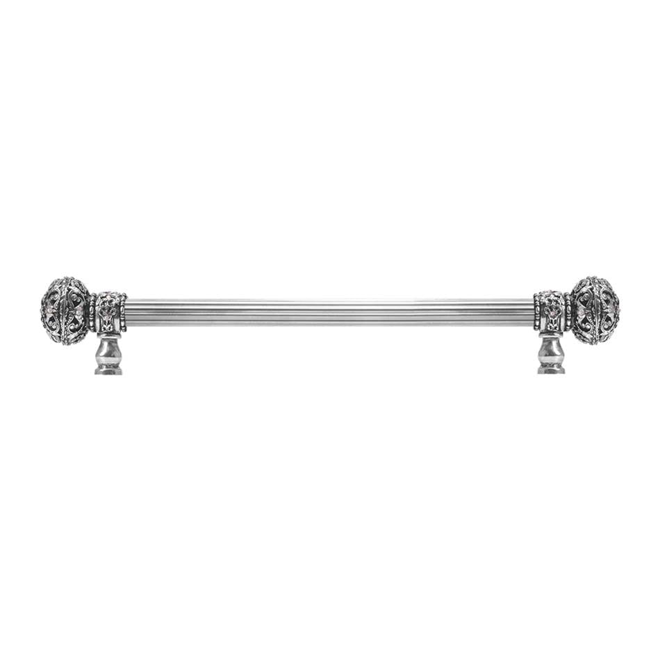 Carpe Diem Hardware - Juliane Grace 12'' O.C.Approx w/ 5/8'' Reeded Center Long Pull Large Finial w/ 56 Swarovski Crystals - Chalice