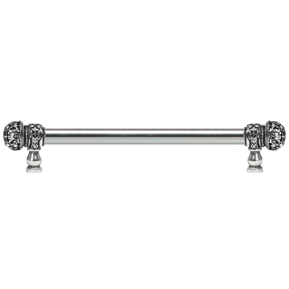 Carpe Diem Hardware - Juliane Grace 12'' O.C. (Approximately) With 5/8'' Smooth Center Long Pull Small Finial With Clear Swarovski Crystals In Chalice. - Chalice