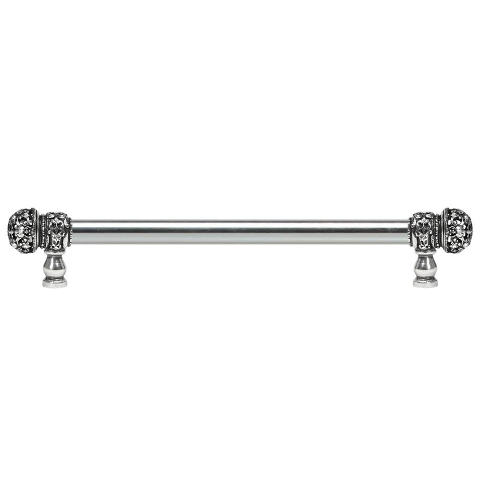 Carpe Diem Hardware - Juliane Grace 18'' O.C. (Approximately) With 5/8'' Smooth Center Long Pull Small Finial With Clear Swarovski Crystals In Chalice. - Chalice
