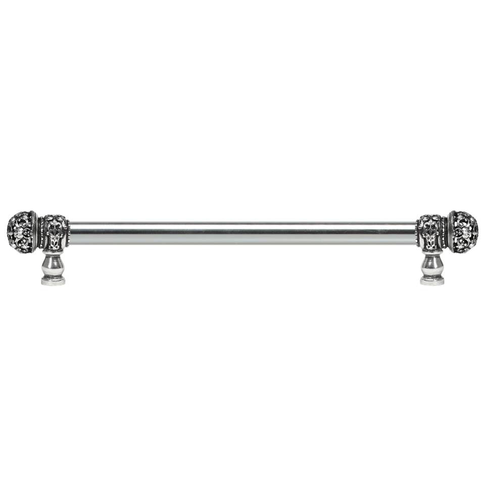 Carpe Diem Hardware - Juliane Grace 22'' O.C. (Approximately) With 5/8'' Smooth Center Long Pull Small Finial With Clear Swarovski Crystals In Chalice. - Chalice
