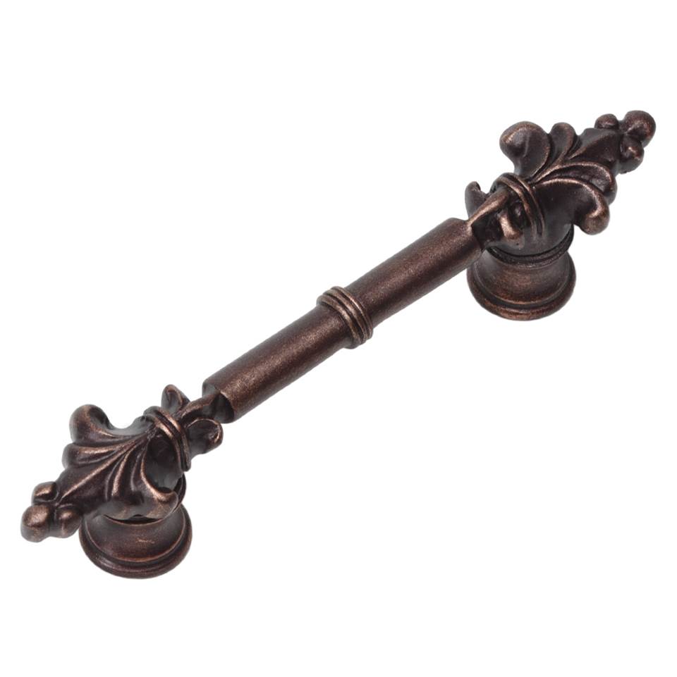 Carpe Diem Hardware - Charlemagne Classic 3'' O.C. Pull With Small Fleur De Lys On Ends - Oil Rubbed Bronze