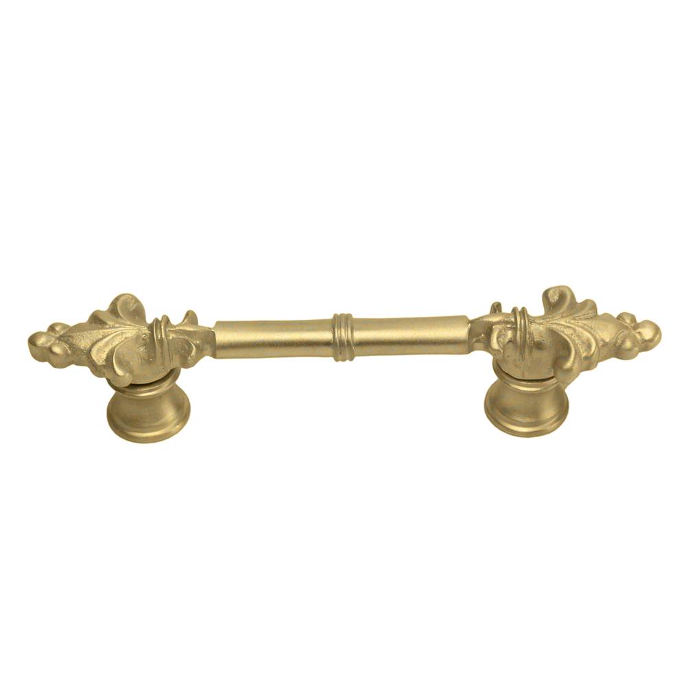 Carpe Diem Hardware - Charlemagne Classic 3'' O.C. Pull With Small Fleur De Lys On Ends In Soft Gold. - Soft Gold