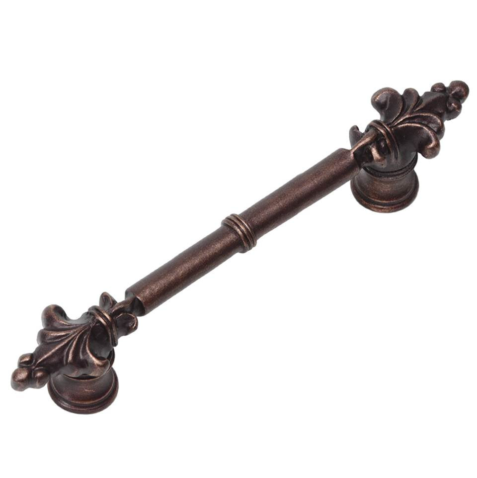 Carpe Diem Hardware - Charlemagne Classic 4'' O.C. Pull With Small Fleur De Lys On Ends - Oil Rubbed Bronze