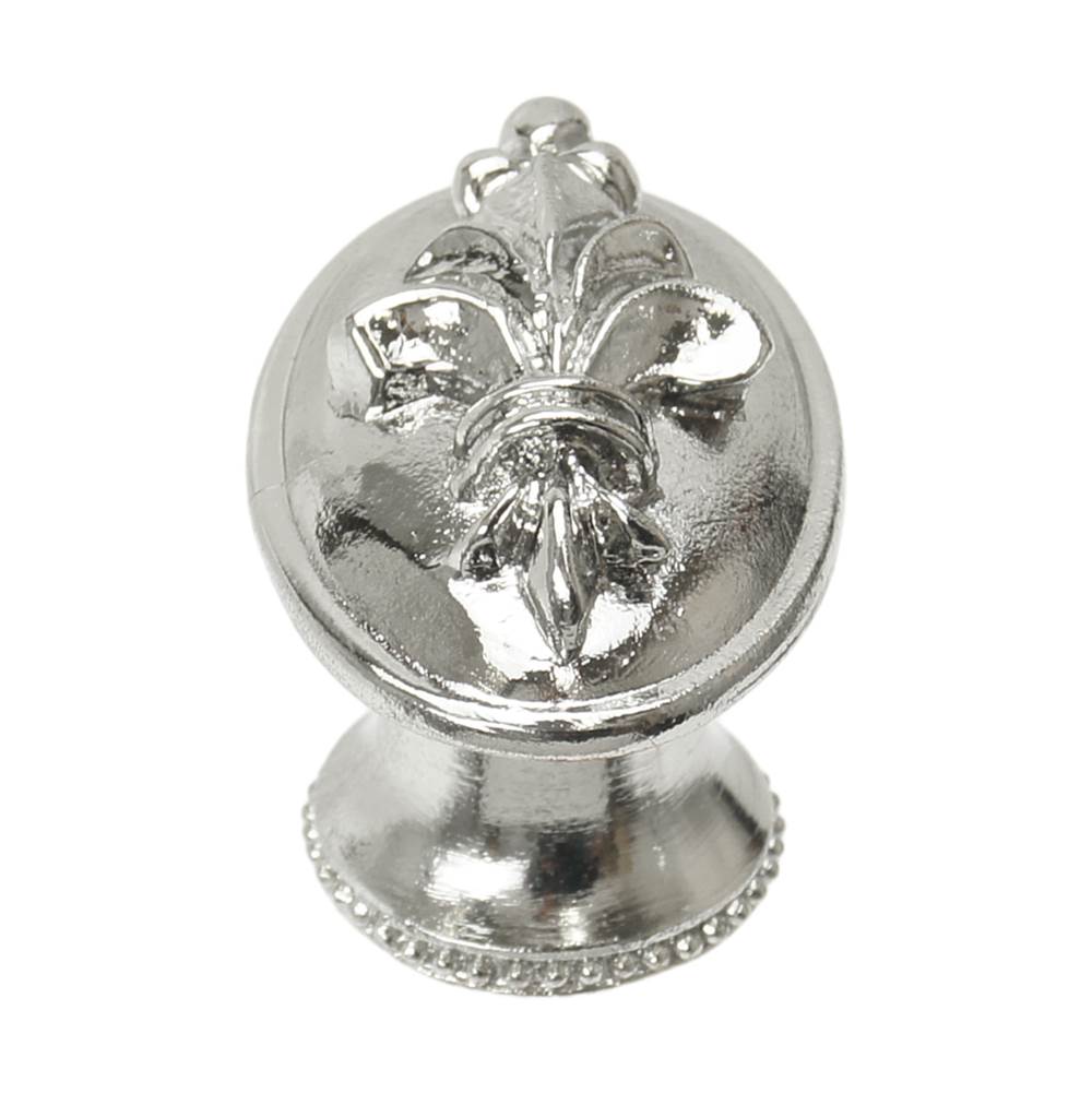 Carpe Diem Hardware - Charlemagne Oval Knob In Platinum. - Platinum