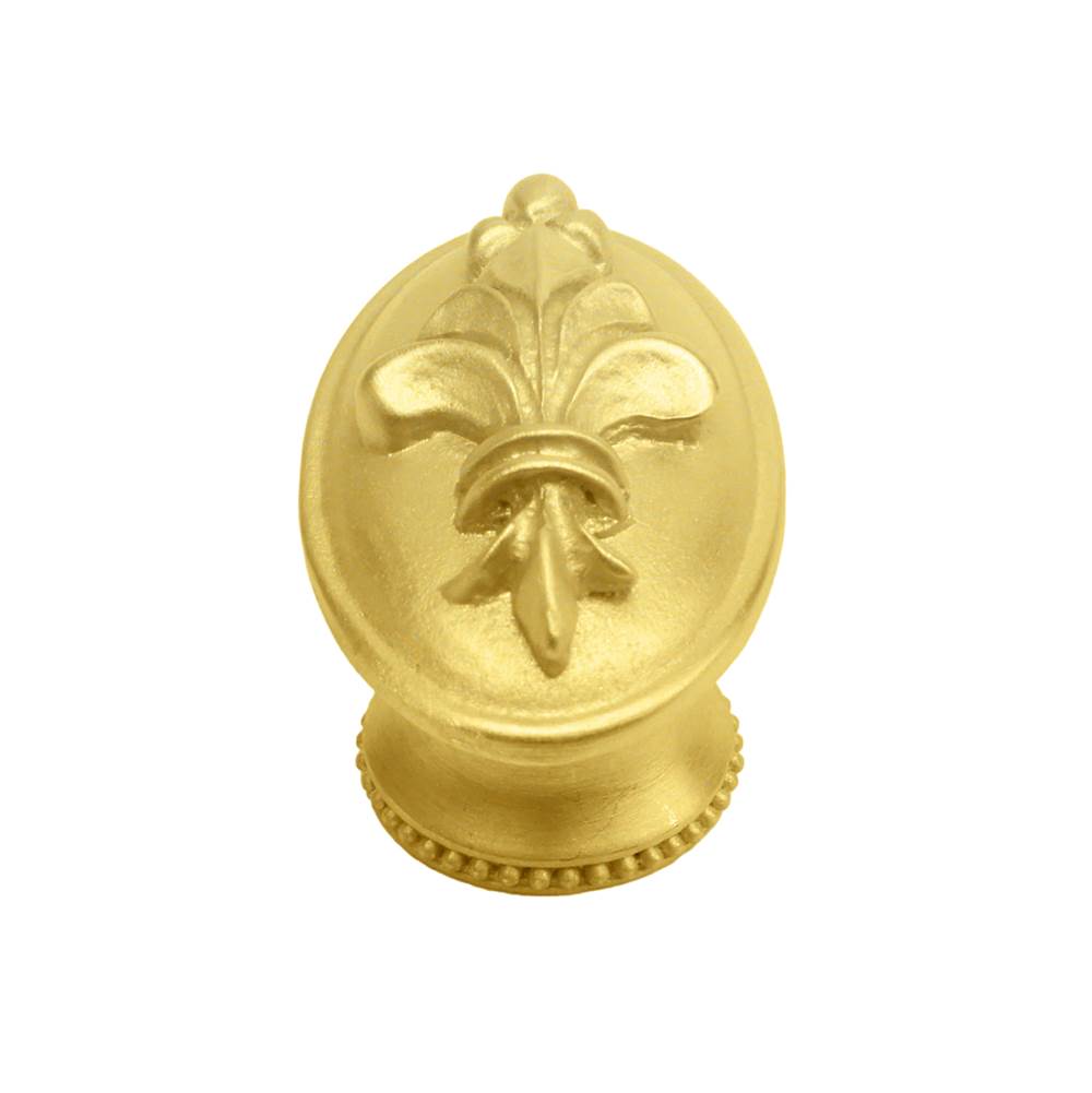 Carpe Diem Hardware - Charlemagne Oval Knob In Gilded Mercury. - Gilded Mercury