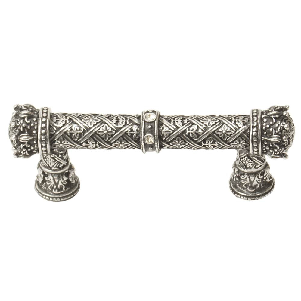 Carpe Diem Hardware - Carpe Diem 6130-9C Crowning Glory Queen Anne Chalice Queen Anne 3'' O.C. Pull W/ Swarovski Crystals - Chalice