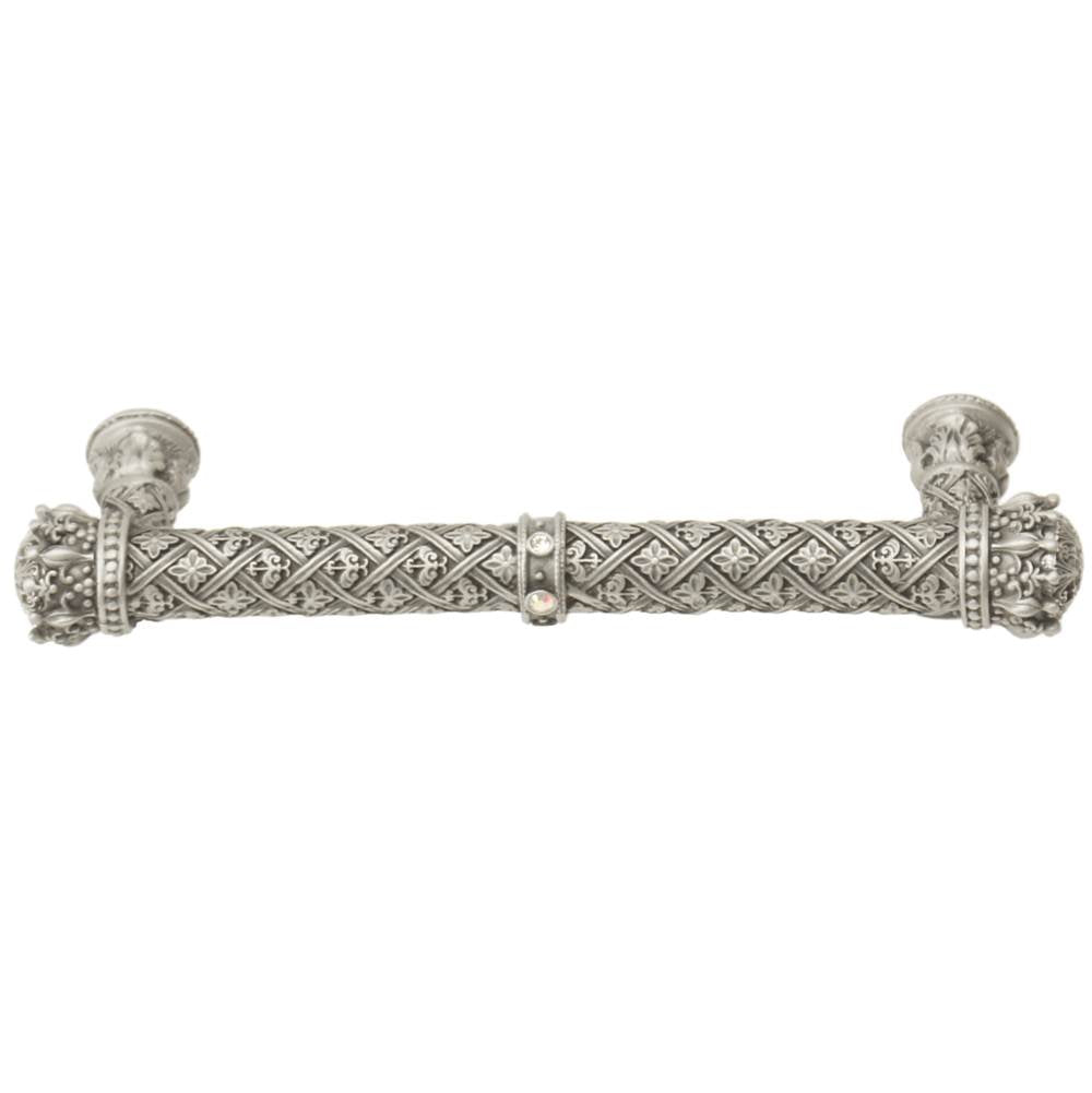 Carpe Diem 6132-11Cab Crowning Glory Queen Anne Satin Queen Anne 5'' O.C. Pull W/ Swarovski Crystals