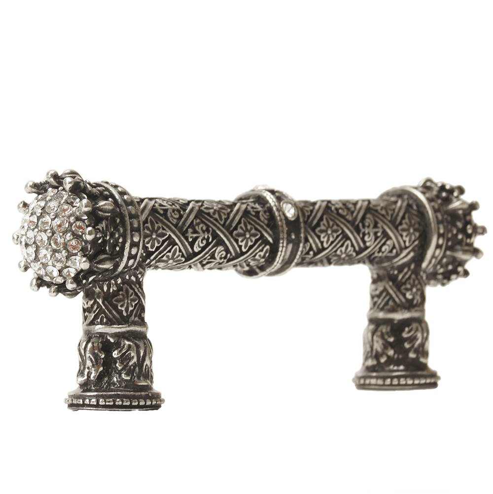 Carpe Diem 6328-3C Crowning Glory Queen Elizabeth Antique Brass Queen Elizabeth 3'' O.C. Pull W/ Swarovski Crystals