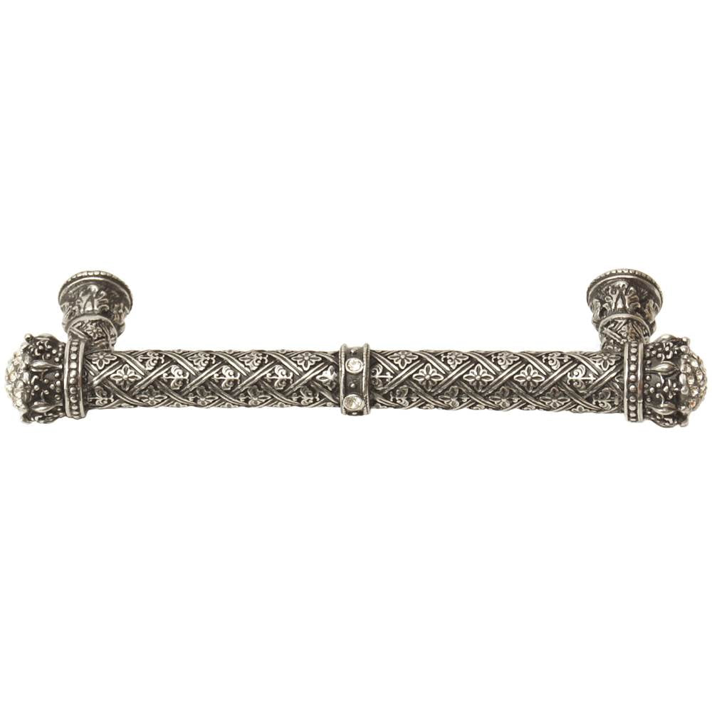 Carpe Diem 6330-3C Crowning Glory Queen Elizabeth Antique Brass Queen Elizabeth 5'' O.C. Pull W/ Swarovski Crystals