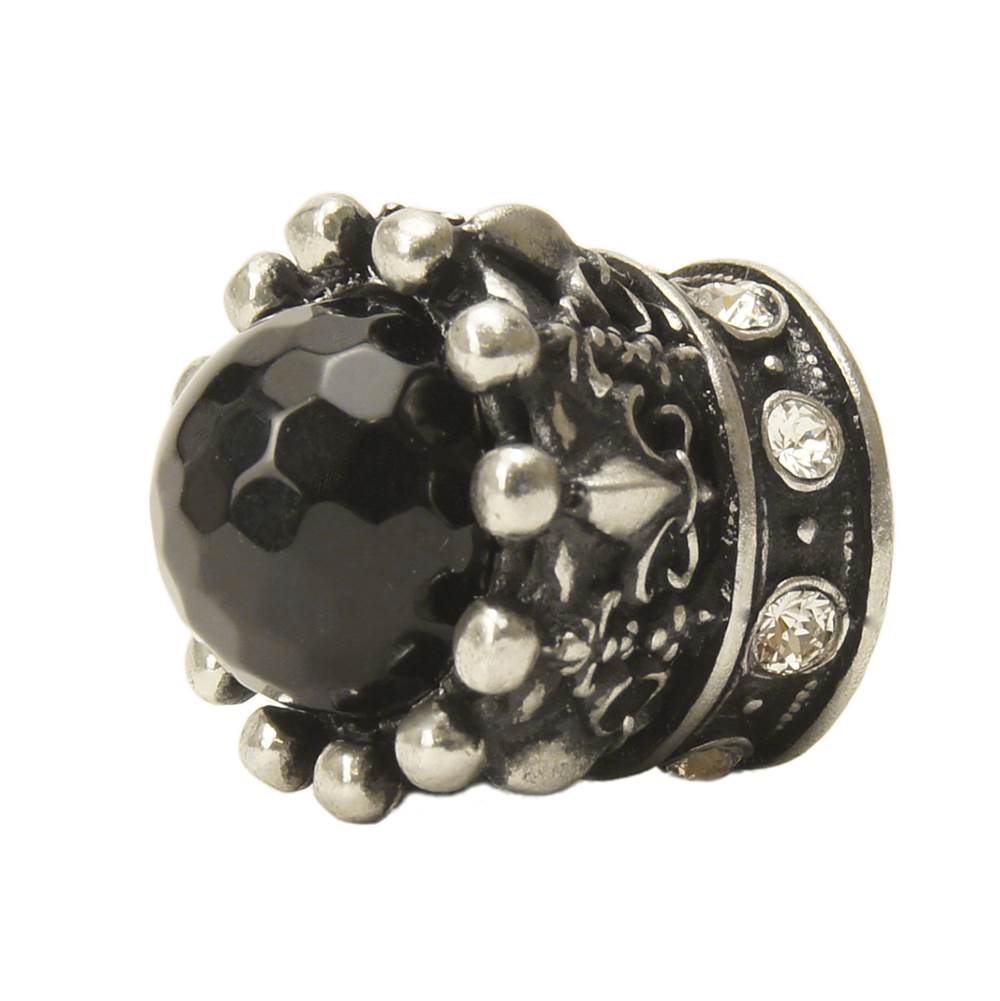 Carpe Diem 6505-27Cox Crowning Glory Queen Penelope Soft Gold Queen Penelope Large Knob W/ Swarovski Crystals and Semi-Precious Stones