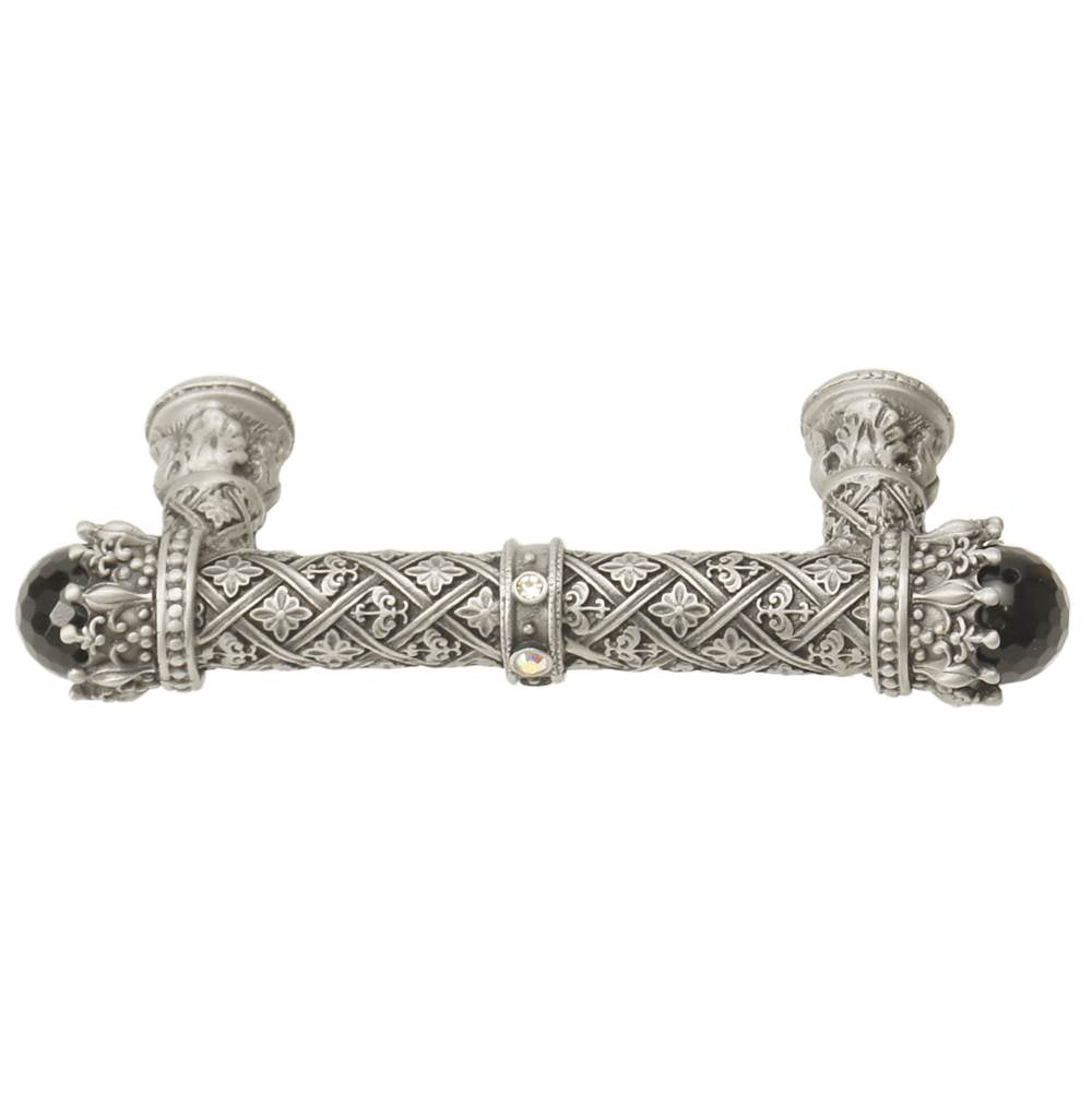 Carpe Diem 6528-11.Cabox Crowning Glory Queen Penelope Satin Queen Penelope 3'' O.C. Pull W/ Swarovski Crystals and Semi-Precious Stones