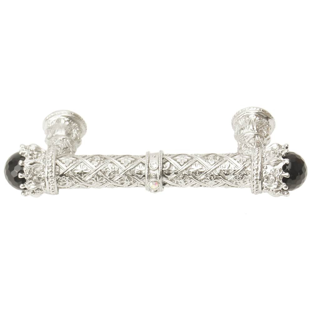 Carpe Diem 6528-24Cox Crowning Glory Queen Penelope Platinum Queen Penelope 3'' O.C. Pull W/ Swarovski Crystals and Semi-Precious Stones