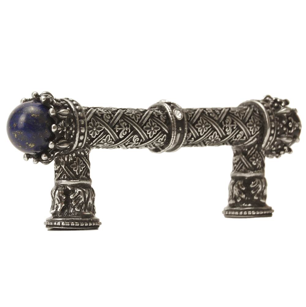 Carpe Diem 6528-24Clap Crowning Glory Queen Penelope Platinum Queen Penelope 3'' O.C. Pull W/ Swarovski Crystals and Semi-Precious Stones