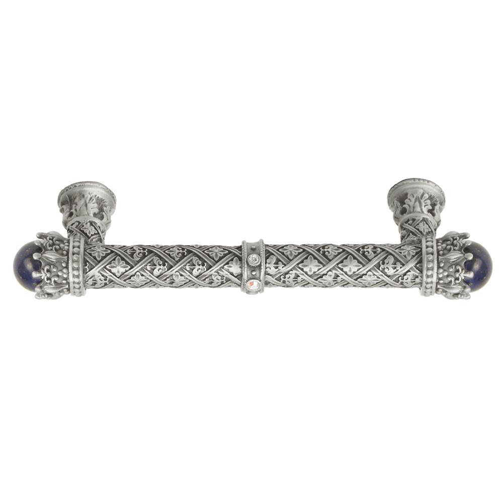 Carpe Diem 6529-11.Cablap Crowning Glory Queen Penelope Satin Queen Penelope 4'' O.C. Pull W/ Swarovski Crystals and Semi-Precious Stones