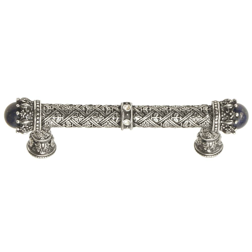 Carpe Diem Hardware - Carpe Diem 6529-9Clap Crowning Glory Queen Penelope Chalice Queen Penelope 4'' O.C. Pull W/ Swarovski Crystals and Semi-Precious Stones - Chalice