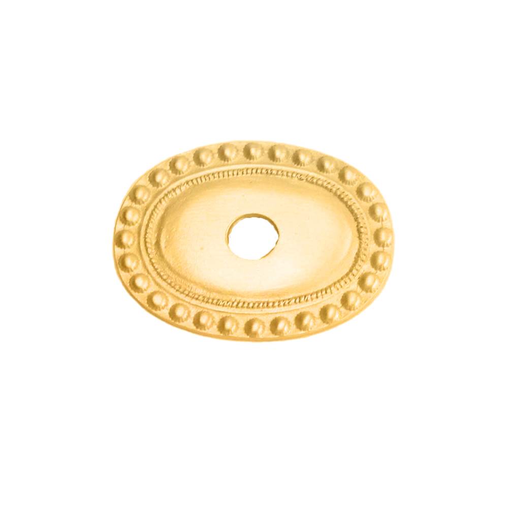Carpe Diem Hardware - Beaded Small Oval Escutcheon - Gilded Mercury