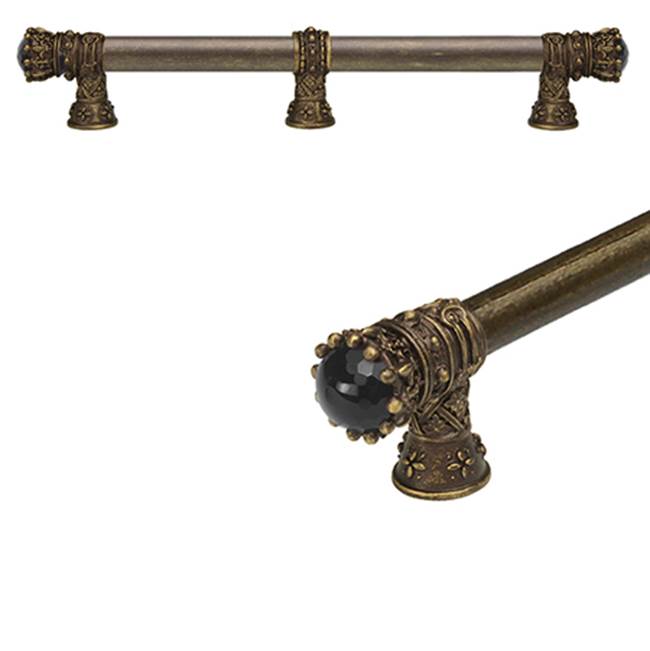 Carpe Diem Hardware - King George 18'' O.C. Approx w/ 5/8'' Reeded Center Long Pull w/Semi-Precious Stones w/ Center Brace - Chalice