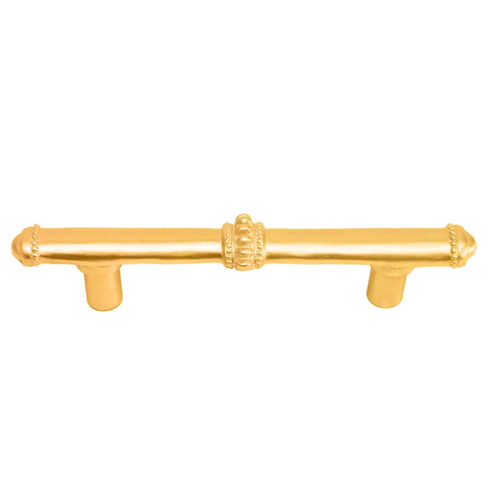 Carpe Diem Hardware - Classic 3'' O.C. Pull W/ Beaded Treatment On Center And Ends - Gilded Mercury