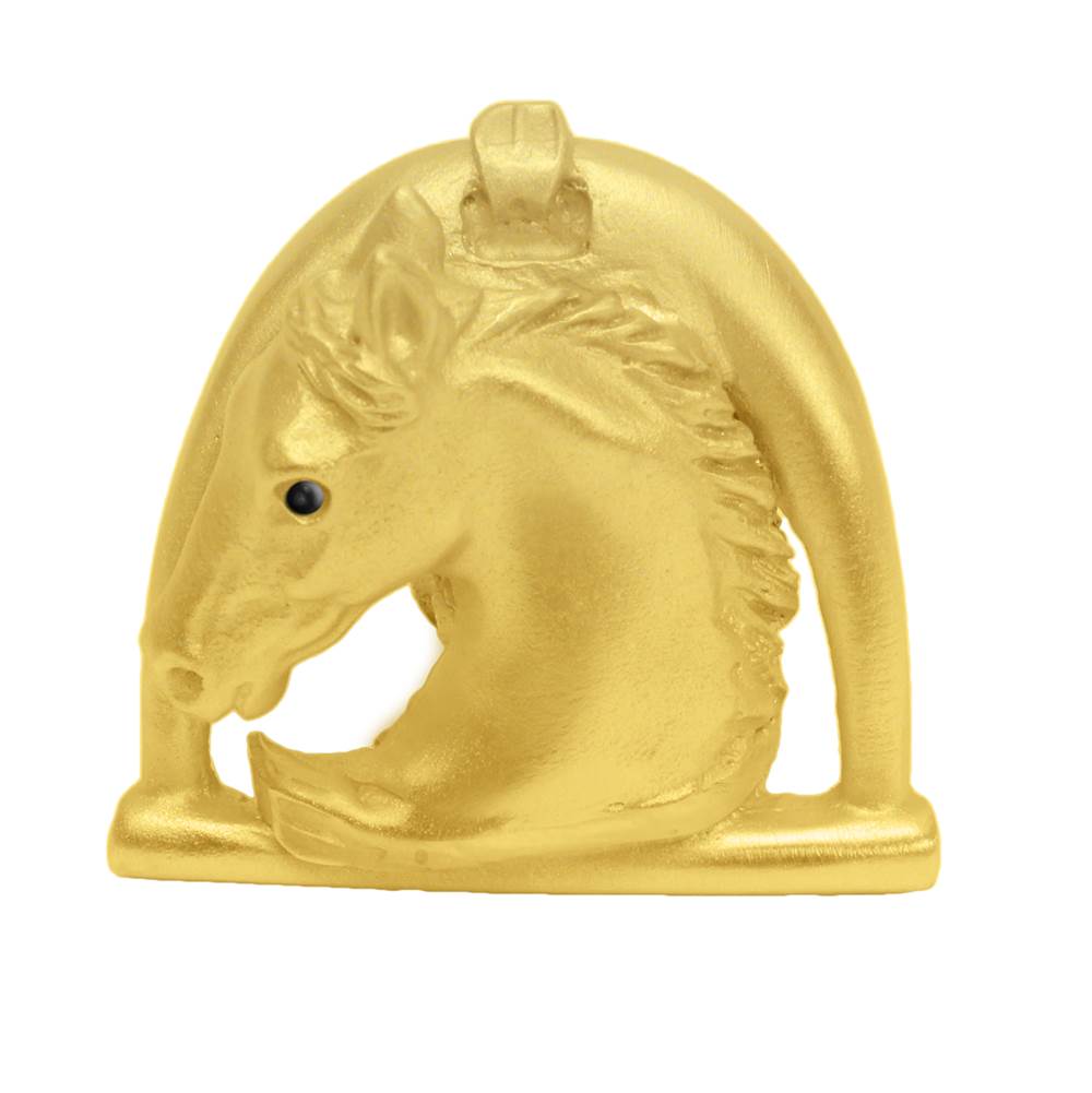 Horse In Stirrup w/ Strap Knob Left