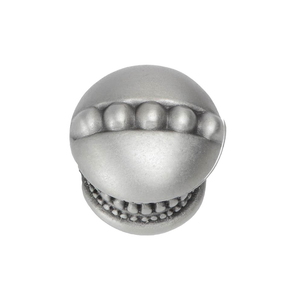 Beaded Round Knob W/ Beaded Center And Beaded Treatment On Bottom