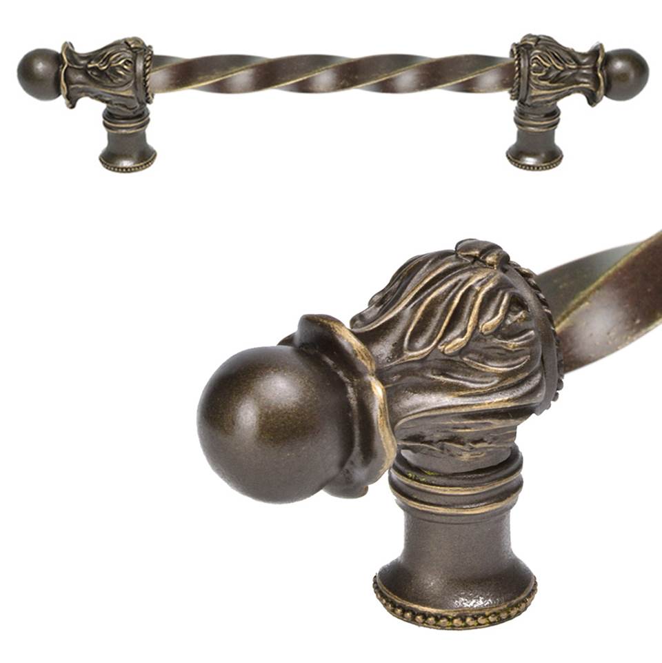 Acanthus 6'' O.C. (Approx.) With 3/8'' Twist Bar Long Pull Romanesque Style