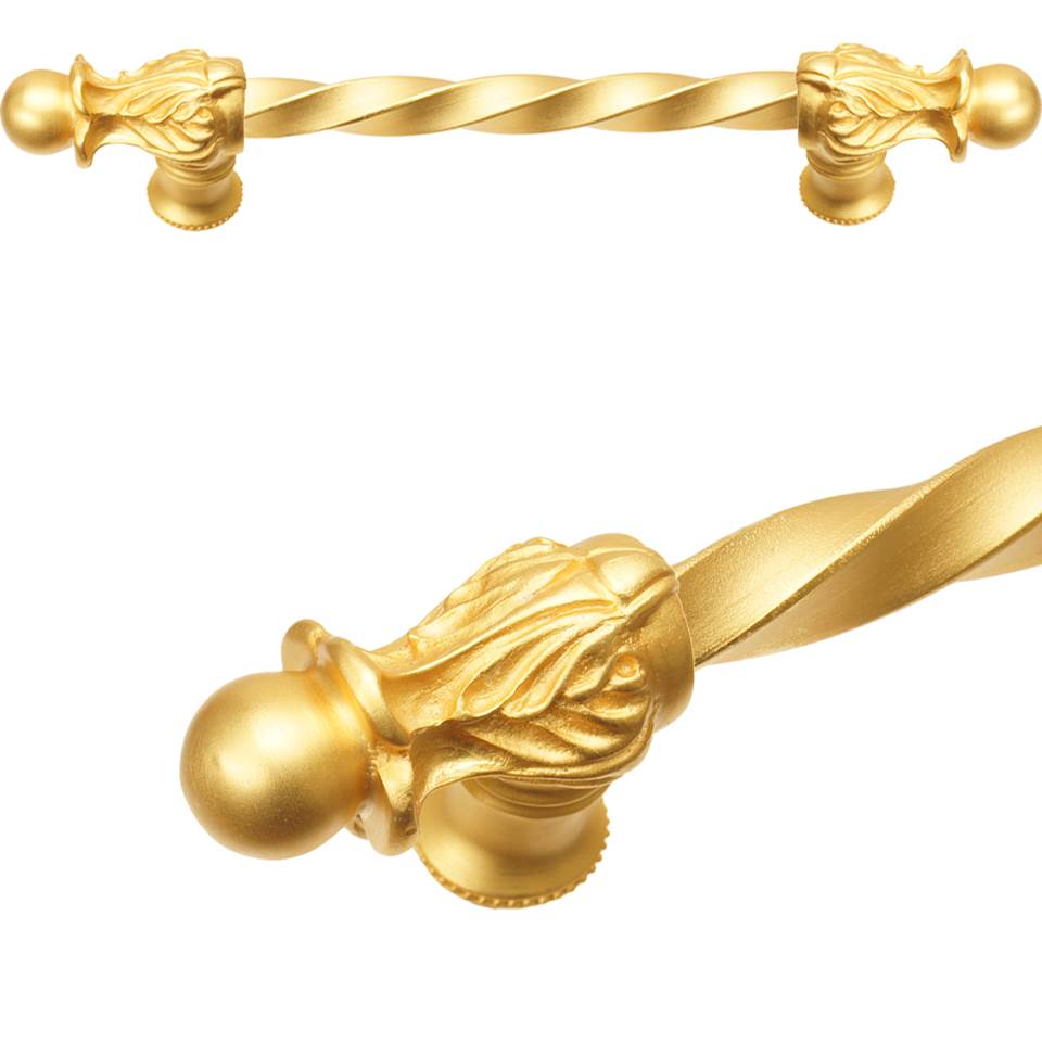 Acanthus 6'' O.C. (Approx.) With 3/8'' Twist Bar Long Pull Romanesque Style