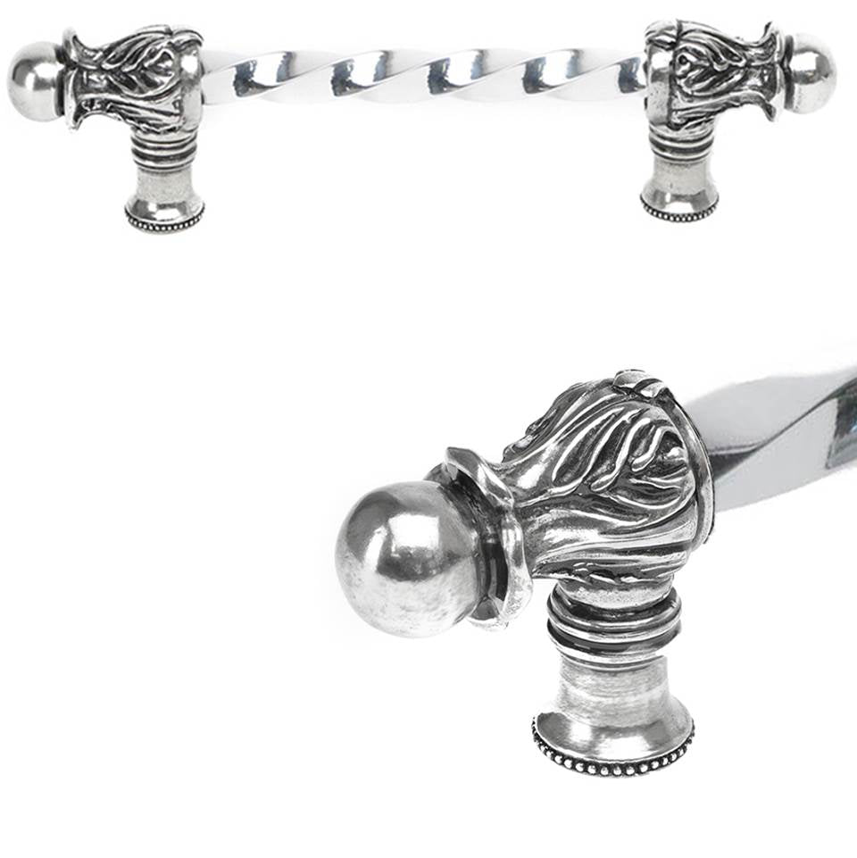 Acanthus 6'' O.C. (Approx.) With 3/8'' Twist Bar Long Pull Romanesque Style