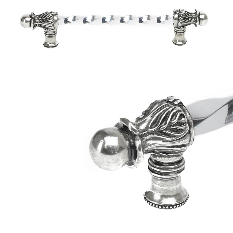Carpe Diem Hardware - Acanthus 9'' O.C. (Approx.) With 3/8'' Twist Bar Long Pull Romanesque Style In Chalice. - Chalice