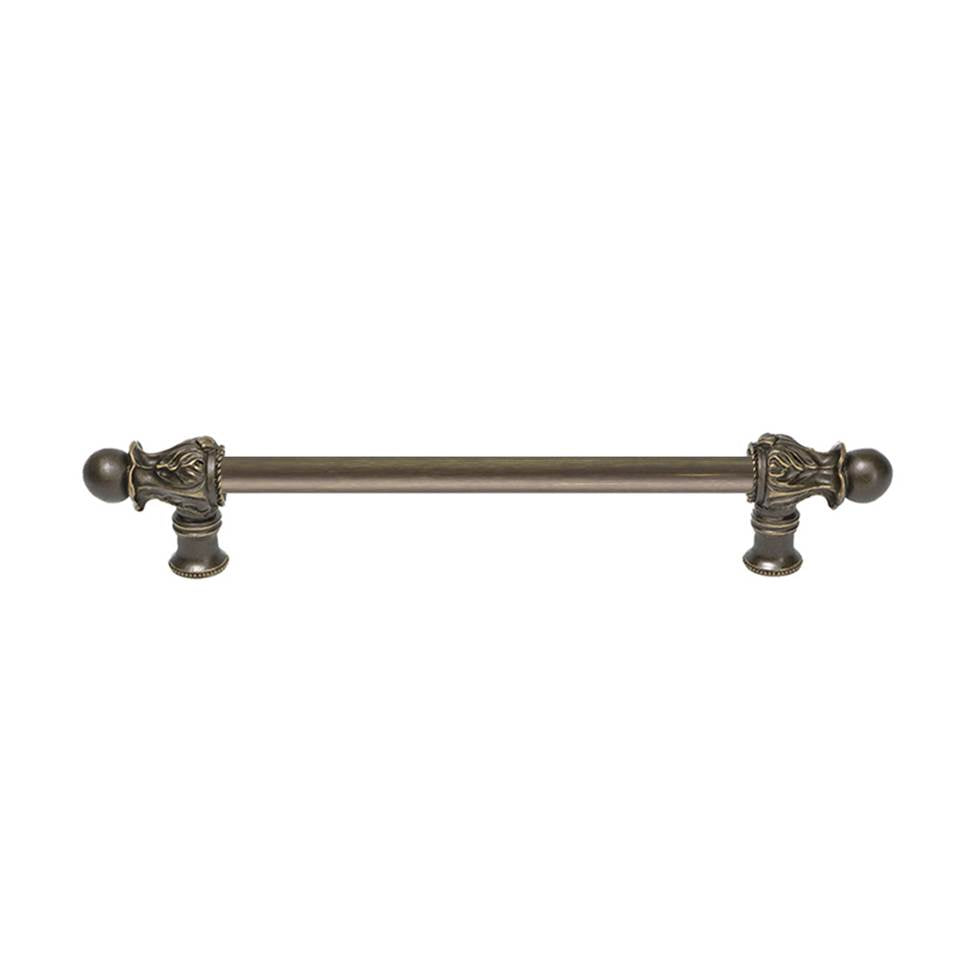 Carpe Diem Hardware - Acanthus 9'' O.C. (Approx.) With 1/2'' Smooth Bar Long Pull Romanesque Style In Antique Brass. - Antique Brass