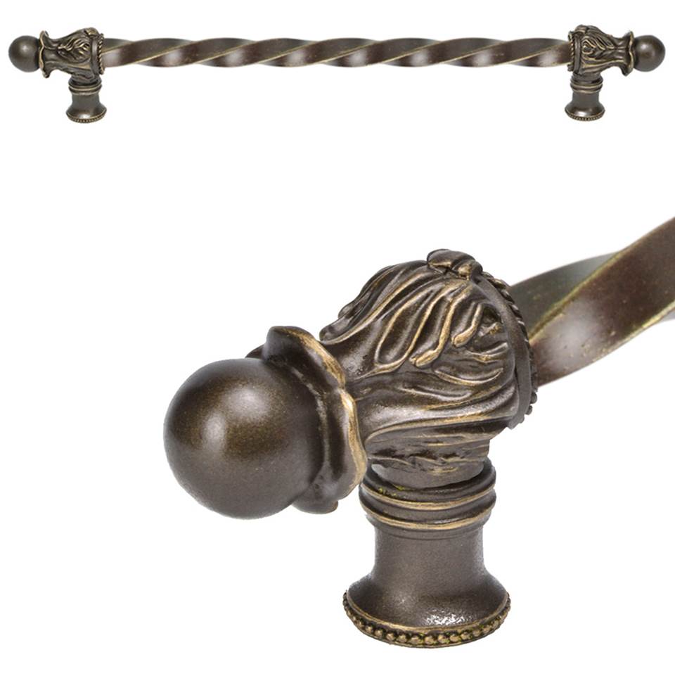 Acanthus 12'' O.C. (Approx.) With 3/8'' Twist Bar Long Pull Romanesque Style