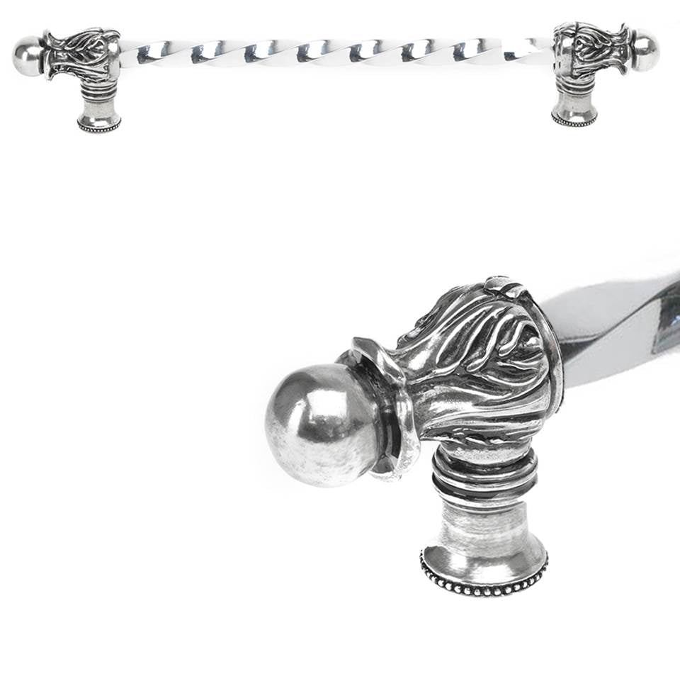 Acanthus 12'' O.C. (Approx.) With 3/8'' Twist Bar Long Pull Romanesque Style