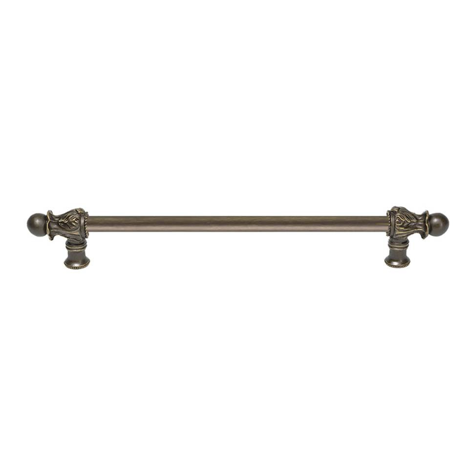 Carpe Diem Hardware - Acanthus 12'' O.C. (Approx.) With 1/2'' Smooth Bar Long Pull Romanesque Style In Antique Brass. - Antique Brass
